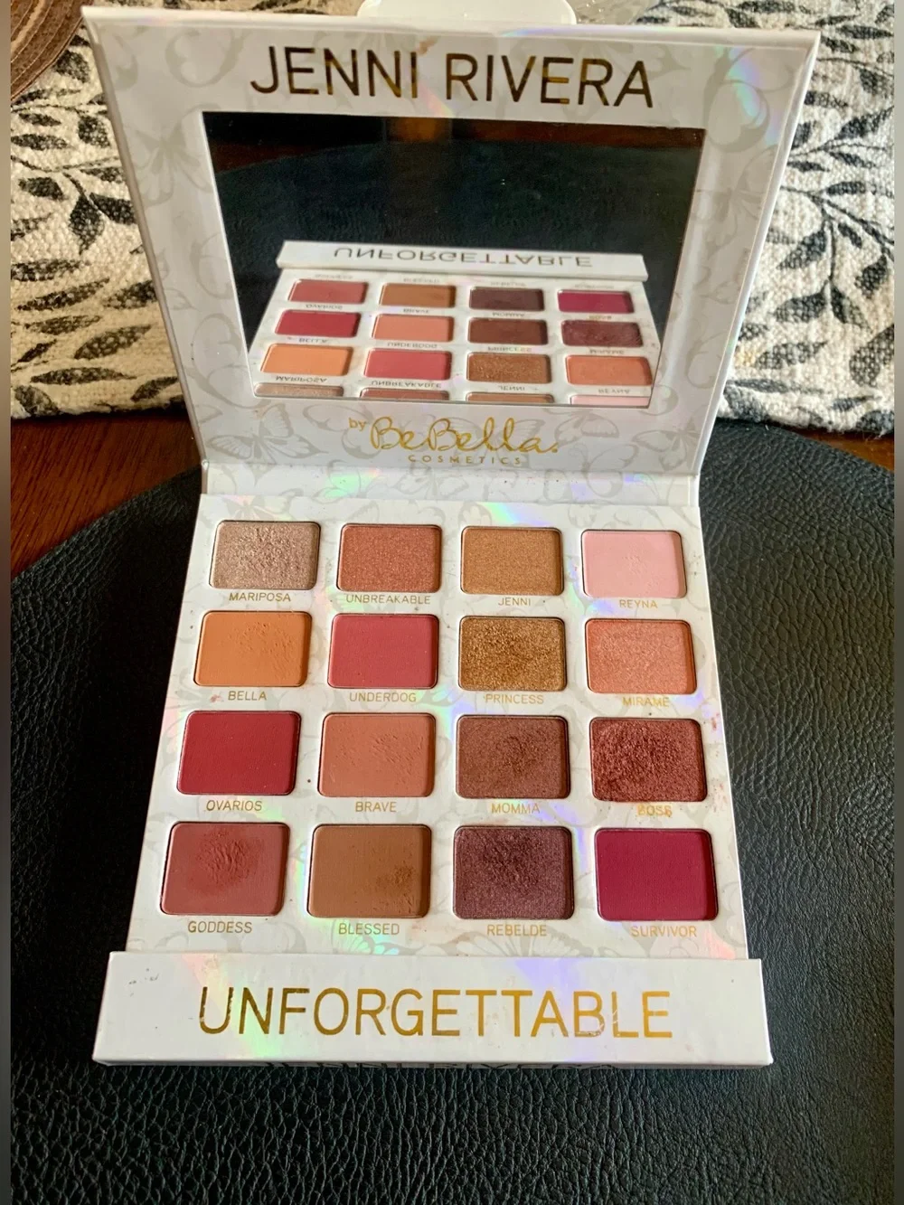 Jenni Rivera by BeBella Cosmetics Unforgettable Eyeshadow Palette Day Colors
